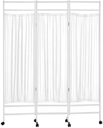 3-Panel Freestanding Room Divider with Lockable Wheels, Foldable Fabric Partition for Home, Office & Events - Versatile Space Separator & Privacy Screen