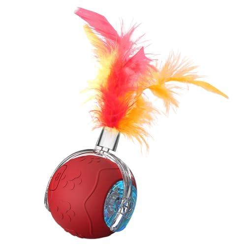 ペット用のスマートローリングボール、自動ローリングトイボール,インタラクティブなスマートペットローリングおもちゃ - 屋内アクティビティのためのインタラクティブな不規則な移動ボール、子犬