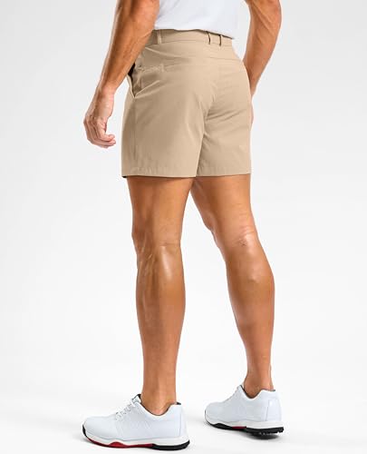 Image of Soothfeel Men's Casual Shorts 5 /7 /9 Inch Golf Dress Shorts for Men Flat Front Work Lightweight Quick Dry with 4 Pockets