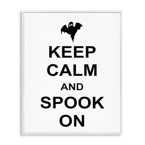 Keep Calm Spook on Halloween Ghost Quote, 16 x 20 Inch Framed Giclée Print