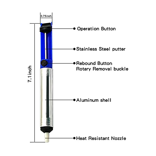 Dafurui Solder Sucker Desoldering Pump，5 Pack Soldering Sucker Tool Vacuum Pump Solder Remover Tool #TOP1