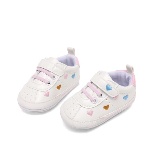 Image of Clowora Baby Boys Girls Shoes Non-Slip Rubber Sole Sneakers Infant First Walking Toddler Crib Shoes Newborn Loafers Flats.