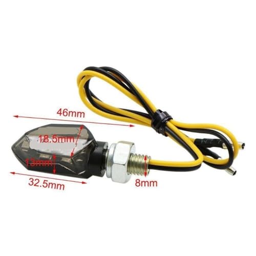 Luz de señal giro para motocicleta universal y freno trasero led 2