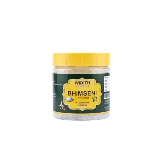 Widith Edible Grade Bhimseni Camphor Patchai Karpooram Crystals 50g