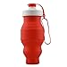 Produktbild Auslaufsicherer Reisen Klappbecher - Bpa-frei, Zusammenklappbar Food-grade Silikon Wasserflasche Für Camping Wandern Jogging -rot 530ml(19oz)
