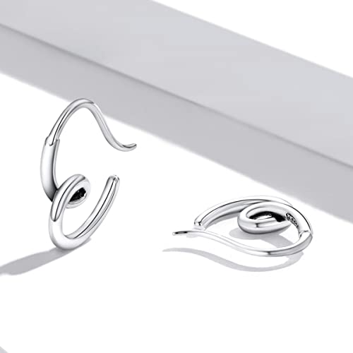 Bisaer Love Heart Earrings For Women Girls 925 Sterling Silver Pull Through Hoop Earrings Heart Shape Small Hoops Earrings… #TOP3