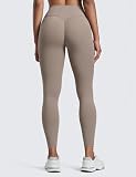 CRZ YOGA Femmes Butterlift Leggings 64cm - Pas de Couture Avant Taille Haute Pantalon Yoga Lifting Fesses Latte Crémeux 40 - 2