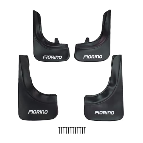 Apline Compatible con Fiat Fiorino 3 2008-2024 Guardabarros Vehículo Juego Delantero Trasero 4 Piezas Negro