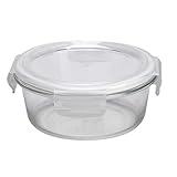 Garcia de Pou 6 Stück - Runde Behälter mit Deckel, 620 ml, Ø 15 x 6/7 cm, transparentes Glas