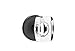 EMTEK Disk Rosette Dummy, Pair with Matching Finish Windsor Crystal Knob - Choice of 7 Finishes - 5059WSUS19 - Flat Black (US19)
