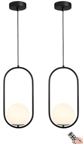 Lámpara colgante recargable a pilas y regulable para techo de comedor 2