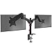 Price comparison product image Duronic Monitor Arm Stand DM552 | Dual PC Desk Mount | BLACK | Aluminium | Height Adjustable | For Two 15-27 LED LCD Screen | VESA 75/100 | 7.8kg Capacity | Tilt -90°/+85°,Swivel 180°,Rotate 360°