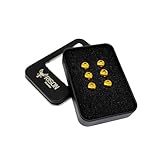 RISON Titanium Bolts M5x10mm Titanium Button Torx Head Bolt Screw M5 Bolts Bicycle Disc Brake Universal Gold Star Round Head Ti Bolt for MTB and Bicycle Motorcycle Pack of 6