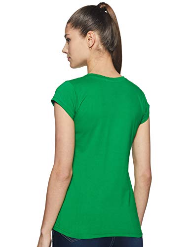 Image of Miss Chase Women's Maroon Super Soft V-Neck Short Sleeves Cotton Solid Regular Fit T-Shirt