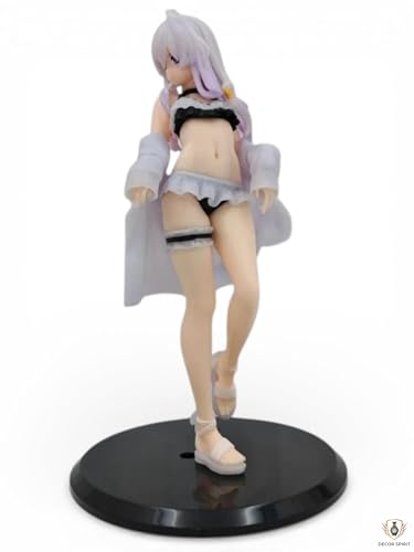 Image of Wandering Witch: The Journey of Elaina Elegant Turning Pose Anime Girl Action Figure | 19cm White Lavender Hair Elaina Figurine for Table, Desk, Car & Shelf Decor | Gift for Anime Fans