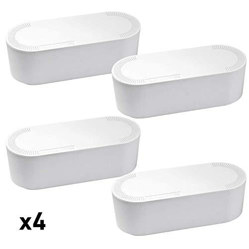 Caja organizadora para cables D-Line (paquete de 4) color blanco grande miniatura 2