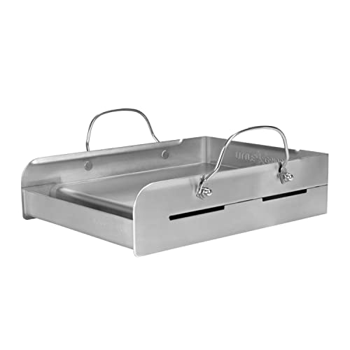 Griddle-Q Gq120 100% Stainless Steel Medium-Sized Professional Griddle With Even Heating Bracing And Removable Handles For Charcoal/Gas Grills, Camping, Tailgating, And Parties (14"X16"X6.5") #TOP2