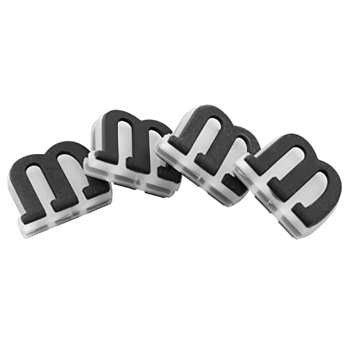 ZRM&E Tennis Vibration Dampener 4PCS M-Shaped Tennis Racquet Dampeners, Natural Rubber Tennis Racket Damper Shock Absorber Black