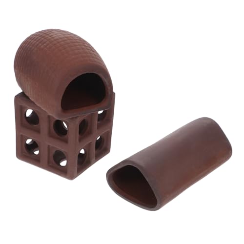 CLISPEED 3 Pezzi Decorazione per Nascondigli per Gamberetti per Design Intricato e Materiale per Allevamento e Decorazione