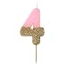 Talking Tables Bday 4 Birthday Candle Cake Topper, Height 8cm, 3", Pink