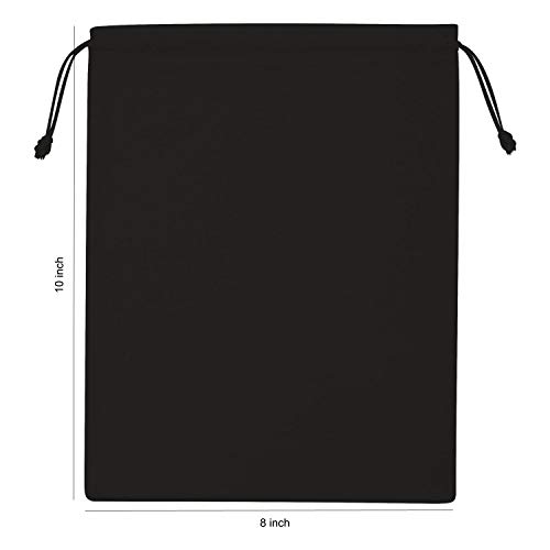 Cotton Blend Drawstring Bags for Storage, Wardrobe, Travel and Household Organization (8 x 10 inch - 12 pack) - Thumbnail 4