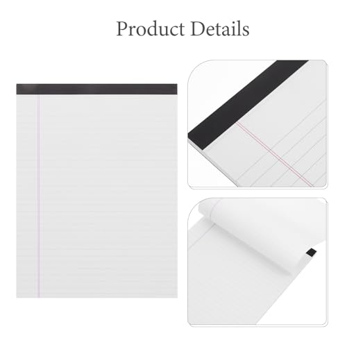Bloc-notes juridique support rigide Alasum A4 papier blanc lignes larges épais