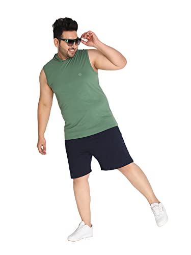 Image of CHKOKKO Men Cotton Regular Fit Tank Tops Sleeveless T-Shirt Gym Wear Vest Solid Stylish Round Neck Running Sando For Sports Workout Fitness & Casual Or Beach Wear