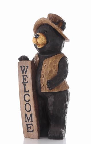Hi-Line Gift Ltd Bear Standing with Welcome Sign Statue by HI-LINE - Used condition - Image 5
