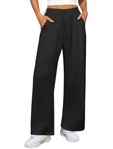 Women's Wide Leg Pants High Waisted Dress Work Pants Business Casual Slacks Trousers with Pockets