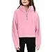 Hoodies for Teen Girls Boys Quarter Zip Thumb Hole Long Sleeve Sweatshirt Casual Fashion Fall Winter Coat with Pocket