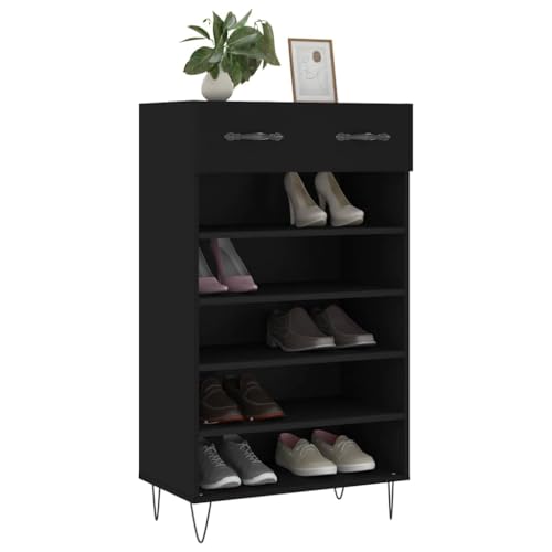 Zapatero de madera para ahorrar espacio en pasillos con almacenamiento vertical 4