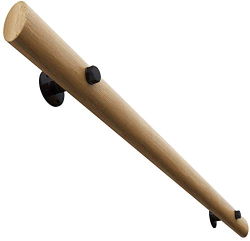 Rampe en bois WLXW de 100cm pour escalier intérieur et loft avec kit complet