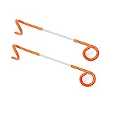 Quality-Life Camping linterna gancho colgador tienda luz exterior lámpara suspensión antideslizante para camping senderismo naranja - 2 piezas