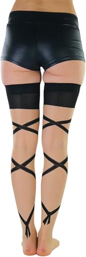 Image of ToBeInStyle Women's Sheer Two Tone Thigh Hi Stocking W /Back Seam
