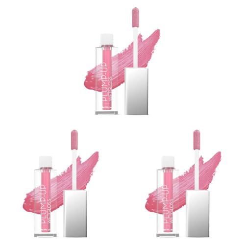 Image of Swiss Beauty Plump-Up Wet Lightweight Lip Gloss With High Shine Glossy Finish For Fuller And Plump Lips | Shade- Berrilicious, 2Ml| (Pack of 3)