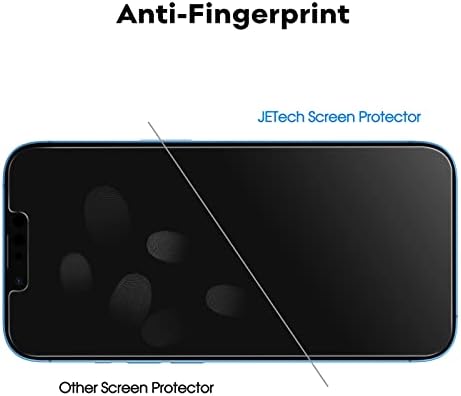 JETech Privacy Screen Protector for iPhone 13 6.1-Inch with Camera Lens Protector (Not for iPhone 13 Pro), Anti-Spy Tempered Glass Film, Easy Installation Tool, 2-Pack Each