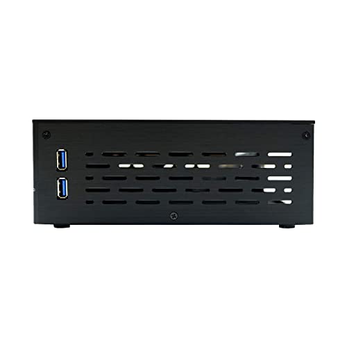 Goodisory A01 Aluminum Mini-Itx Htpc Desktop Computer Chassis (Black Tempered Glass) #TOP3