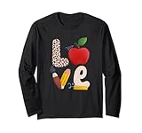 love teacher groovy back to school insegna amante ispirare maglia a manica