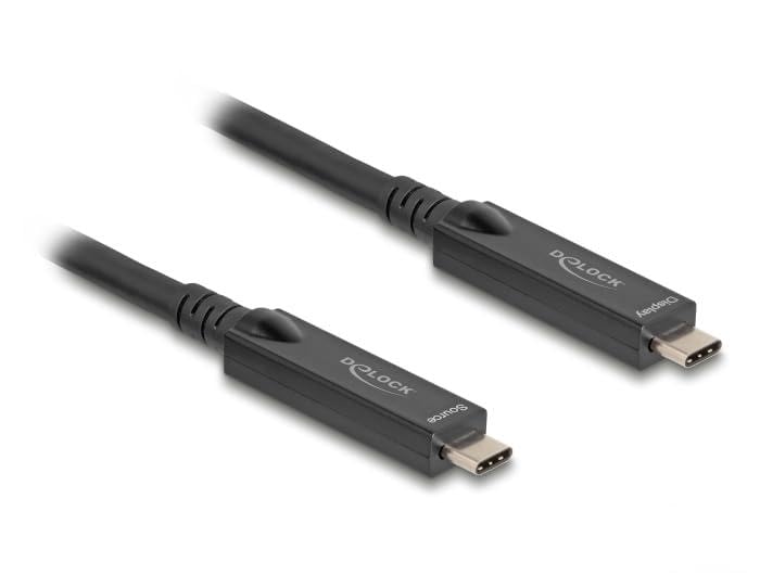 Delock Aktives Optisches UsB-C 8k Video+ Daten+ Pd Kabel 8 M (84256)