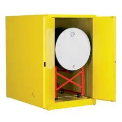 Eagle Drum Storage Safety Cabinet, 55 Gallon Capacity, Two-Door, Manual Closing