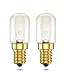 Aurahome Backofenlampe 300 Grad E14, Dimmbar Salzlampe Glühbirne E14 Warmweiß 2700K Ofenlampe E14 T22 Hitzebeständig 300 Grad 42W für Kühlschrank/Backofen/Salzlampe, AC 220-240V (2 Stück