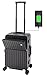 Travelhouse Roma Handgepäck Koffer mit USB Anschluss, Getränkehalter, Alu-Rahmen, PC Hartschale, Trolley, Bordkoffer Rollkoffer Cabin Case 55x35x23 cm, Schwarz