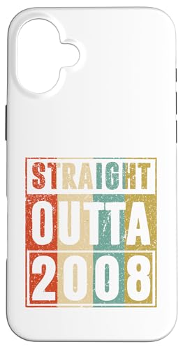 Straight Outta 2008 Classic Birth Of Birthday 2008 Vintage �X�}�z�P�[�X iPhone 16 Plus �p