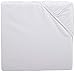 Pinzon 300 Thread Count Cotton Percale Fitted Mini Crib Sheet Baby Bedding, White