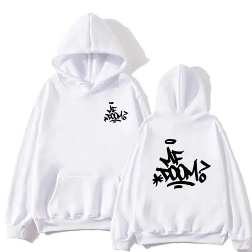 Image of CUTTE MF DOOM Hoodie, Official Printed Pullover, Unisex Long Sleeve Streetwear Sweatshirt, Hip Hop Casual Wear (2,XXL)