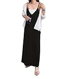 [神戸レタス] キャミワンピ ワンピース レディース マタニティ 楽ちん 体型カバー 春 夏 秋 冬 重ね着 [E2802] S ノーマル ブラック