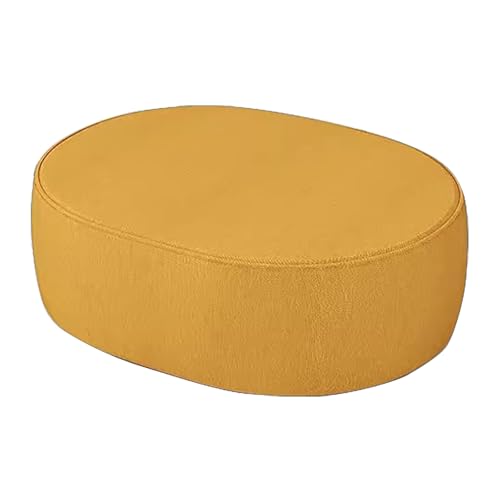 lyxamjrzyp Reposapiés para Salón, Reposapiés Pequeño para Escritorio, Puff Tapizado con Funda Extraíble, Asiento de Entrada para Hogar(Yellow,X-Large)