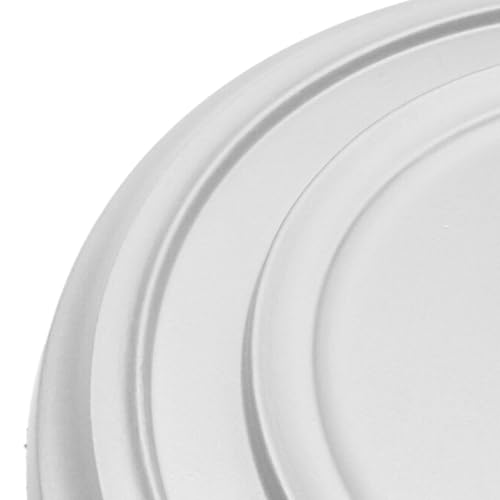 Image of HEVSTIL Silver Ceiling Medallion 12 inchOD x 3.94 inchID, PU Light Fixture Cover