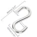 Logiim 4 Pcs Heavy Duty S Hooks 3.3 Inch - 304 Stainless Steel Hammock Hooks 557 lbs Capacity - for Swing, Garage Storage, Tent, Workshop (Industrial Strength)