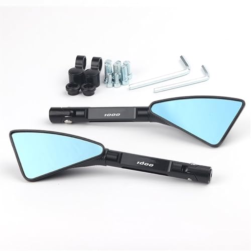Espejo retrovisor de aluminio para moto Honda CBF1000A con cristales azules antirreflejos